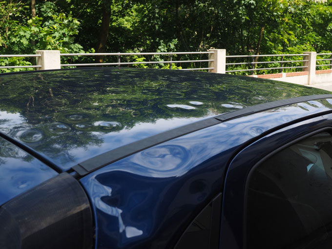 Car dented from hail storm 