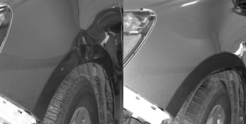 Photo of car paint chip repar at Dented