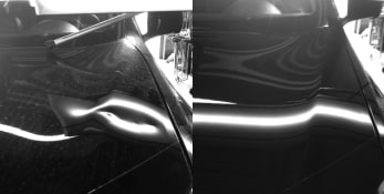 Auto paint repair Nissan GT-R - before/after 